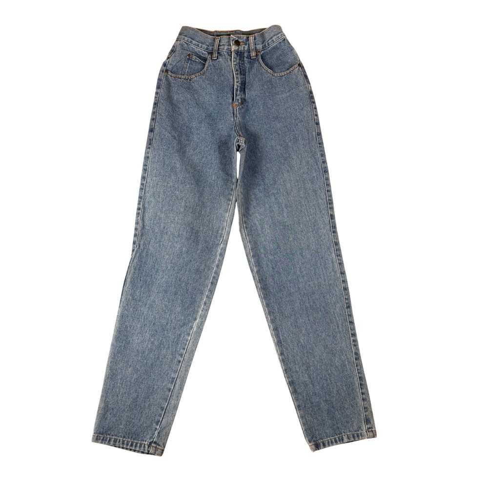 Outback Red Vintage High Rise Mom Jeans Medium Wash Tapered Leg Blue Women 2